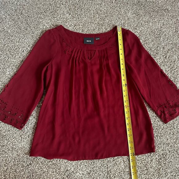 Maeve Anthropologie wine red top size 4 - Picture 9 of 12